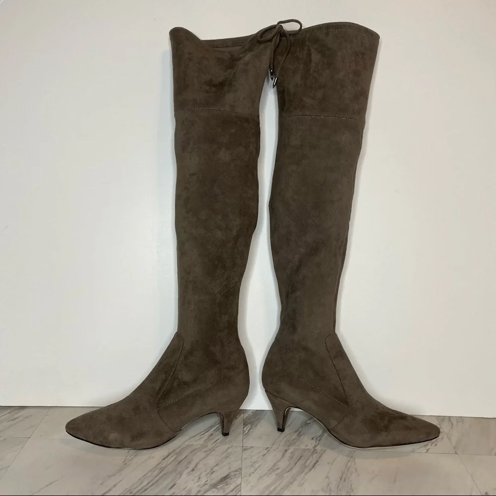 Sam Edelman Kristie Steel Grey Over the Knee Boot 7.5M